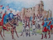 Jan III Sobieski pod murami Targu Neamt, ilustracja z książki Constantina Negruzziego