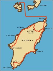 Rodos - trasa wycieczki