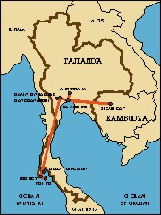 Tajlandia - trasa wycieczki