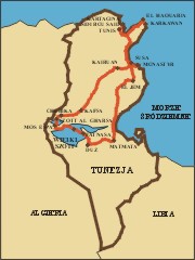 Tunezja - trasa wycieczki